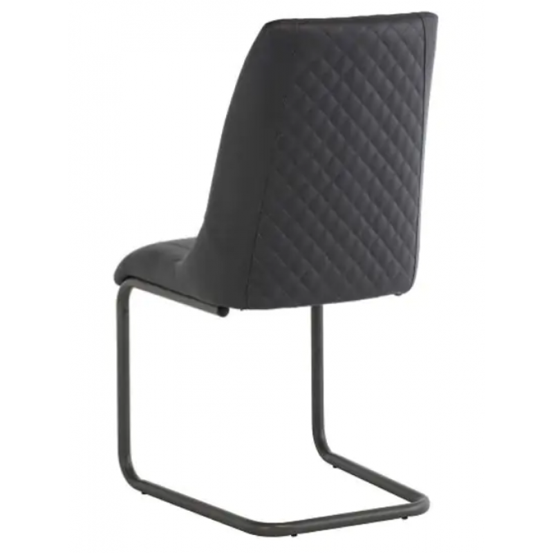 WOF Rav Grey Faux Leather Dining Chair